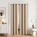 Closet Curtain for Open Closet Without Door Grommet Top 34x80 Inches (Beige / 34"W x 80"L (Pack of 2))