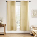 Cream Yellow Curtains for Living Room 72 Inches Linen Blend Light Filtering Modern Farmhouse Semi Sheer Curtains Back Tab Privacy Neutral Curtain for Bedroom Office 52x72 (52"W x 72"L (Pack of 2) / Cream Yellow)