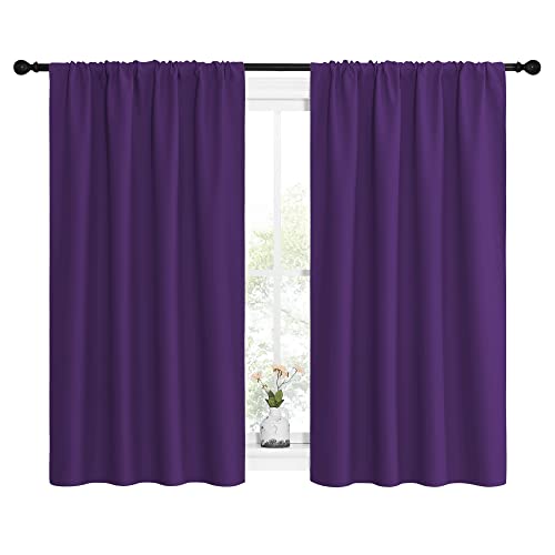 Kitchen Curtains (Royal Purple / 42"W x 54"L (Pack of 2))