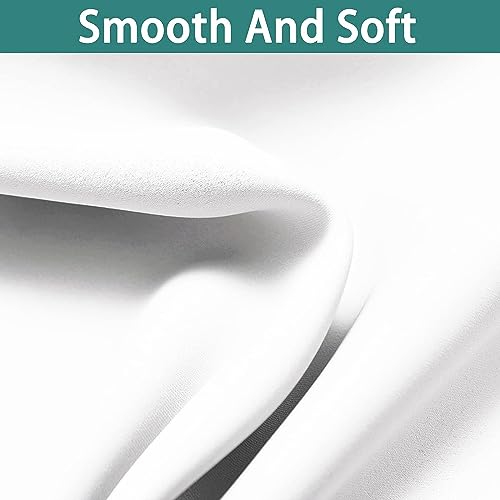 Pure White 100% Blackout Curtains 96 Inches Long 62" Wide 2 Panel (62"W x 96"L (Pack of 2) / Pure White)