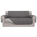 Sofa Slipcover Reversible Loveseat Sofa Cover Couch Cover for 2 Cushion Couch Furniture Protector with Elastic Straps for Pets Kids Dog Cat (Gray/Light Gray / Medium-XL Loveseat)