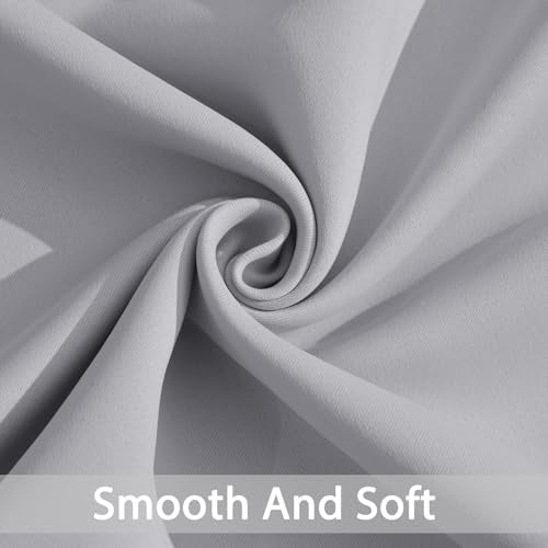 Light Grey Room Darkening Curtains 84 inch Sliding Door Drapes (Light Grey / 52"W x 84"L (Pack of 1))