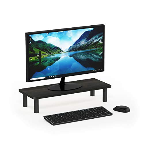 Turn-N-Tube Monitor Stand Riser, 23.6"W Rectangle Monitor Riser, Laptop Stand for Desk, Office Desk Accessories, Desk Organizers and Accessories, Toolless Assembly, Espresso (Espresso/Black / Rectangle (New))