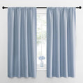 Blackout Curtains for Bedroom (Vintage Blue / 42"W x 45"L (Pack of 2))