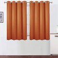Orange Blackout Curtains 52 x 54 Inch Length (Orange / 52"W x 54"L (Pack of 2))