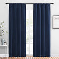 Thermal Curtains Blackout Draperies (Navy / 42"W x 84"L (Pack of 2))