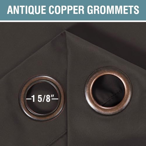 Premium Blackout Curtains for Living Room 84 Inches Length (52"W x 84"L (Pack of 1) / Chocolate Brown)