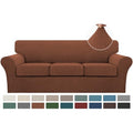 4 Piece Sofa Covers for 3 Cushion Couch Slipcover Soft Cover Dogs (Sofa (3 Cushion) / Caramel)