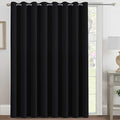 Blackout Patio Curtains 100 x 84 Inches for Sliding Door Extral Wide Blackout Curtain Panels Thermal Insulated Room Divider (100"W x 84"L (Pack of 1) / Jet Black)
