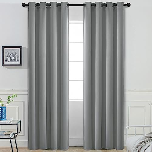 Room Darkening Curtains 52x84 inch Length Dove Grey (Dove Grey / 52"W x 84"L (Pack of 2))