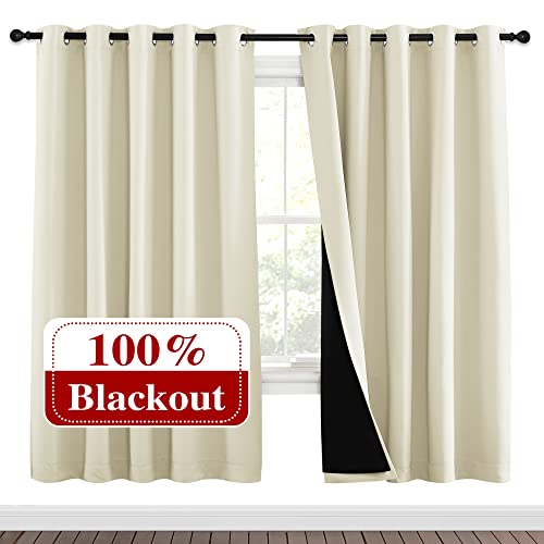 Living Room Completely Shaded Draperies (Beige / 70"W x 72"L (Pack of 2))