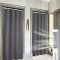 2 Panels Blackout Doorway Curtains (Grey / 42"W x 80"L (Pack of 2))