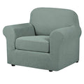 2 Piece Armchair Slipcovers with Arms Sofa Slipcover Fit Chair Width Up to 47 Inch (Small / Sage)