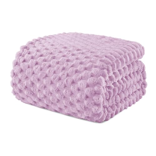 3D Fleece Queen Size Blanket for Bed (Lilac Purple / Queen ( 90x90 IN ))