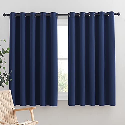 Blackout Draperies Curtains (Navy / 70"W x 63"L (Pack of 2))