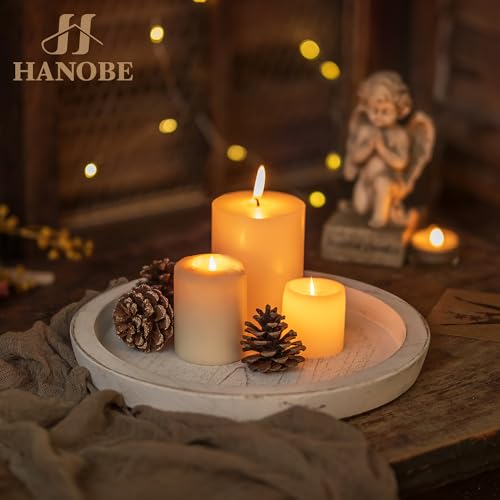Decorative Round Candle Holder Plate (Rustic White-1)