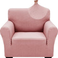 1 Piece Jacquard Chair Slipcovers for Living Room High Stretch Chair Covers with Arms Anti Slip Pets Friendly Couch Sofa Armchair Cover Furniture Protector (Small (31"-46") / New Pattern Rose)