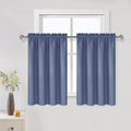 Short Blackout Curtains 52 x 36 Inch for Kitchen RV Bunk Dusty Blue (Dusty Blue / 52"W x 36"L (Pack of 2))