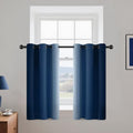 Ombre Curtains Blue and Greyish White for Living Room (42"W x 36"L (Pack of 2) / Blue)