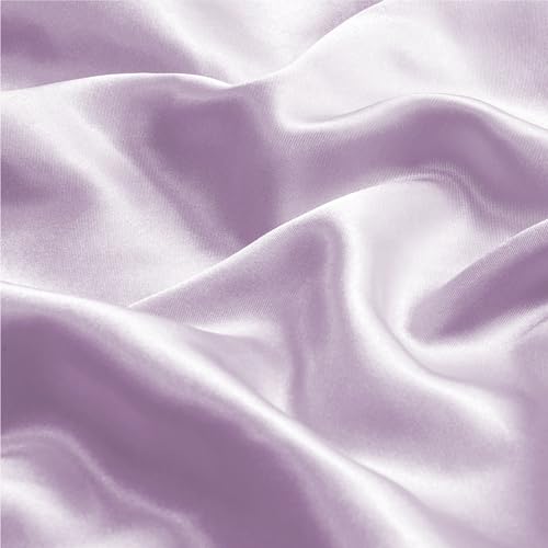 Zipper Satin Pillowcases (Lavender / Standard (20" x 26")-Zipper)