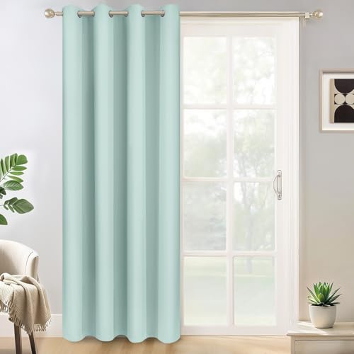 Aqua Room Darkening Curtains 84 inch Sliding Door Drapes (Aqua / 52"W x 84"L (Pack of 1))