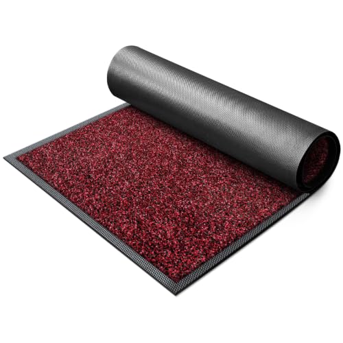 Super Absorbent Front Door Mat (Red / 3' x 4' (Rectangular))