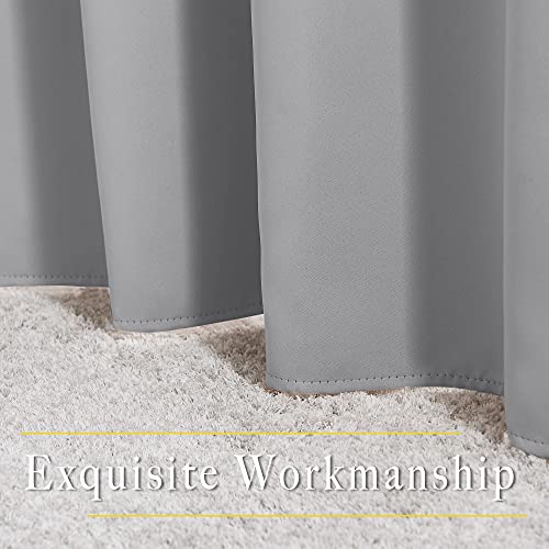 Room Darkening Silver Grey Curtains for Living Room (Silver Grey / 66"W x 84"L (Pack of 2))
