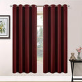 Room Darkening Curtains 52x63 inch Length Burgundy Red (Burgundy Red / 52"W x 63"L (Pack of 2))