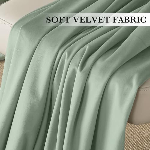 Auqa Velvet Curtains 84 inches for Bedroom Living Room (Auqa / 52"W x 84"L (Pack of 2))