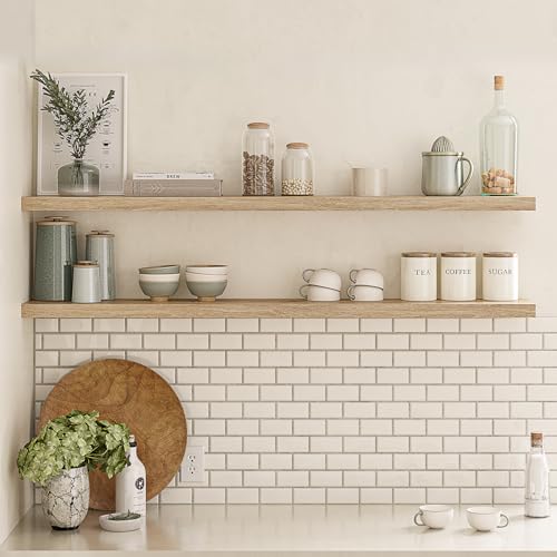 Floating Shelves for Wall (Natural Oak / 60 inches)