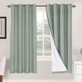 100% Blackout Linen Curtains 72" L 2 Panels Green Bay (Green Bay / 52"W x 72"L (Pack of 2))