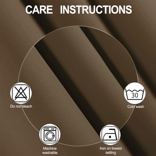 Brown Thermal Blackout Curtains (Brown / 42"W x 84"L (Pack of 2))