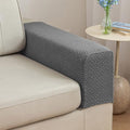 2Pcs Couch Arm Covers (Texture Gray / Armrest Cover)