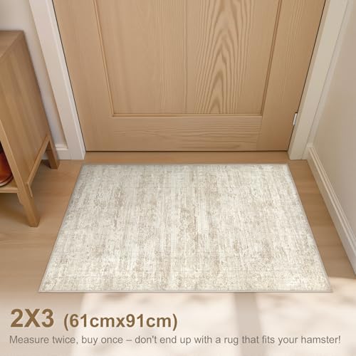 2x3 Entryway Area Rug (Beige/Brown / 2' x 3' (Rectangular))