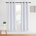 White Room Darkening Draperies and Curtains (Pure White / 34"W x 70"L (Pack of 2))