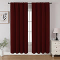 Burgundy Red Blackout Curtains 72 inch Length 2 Panels Set (Burgundy Red / 52"W x 72"L (Pack of 2))