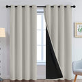 Cream Beige 100% Blackout Curtains 96 Inches Long 52" Wide 2 Panels (52"W x 96"L (Pack of 2) / Cream Beige)