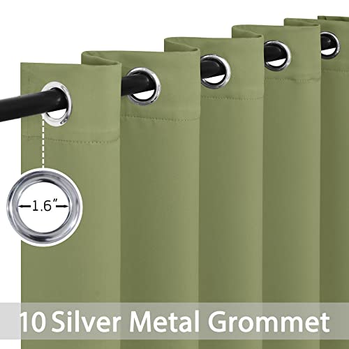Room Darkening Curtains 70x84 inch Length Sage Green (Sage Green / 70"W x 84"L (Pack of 2))