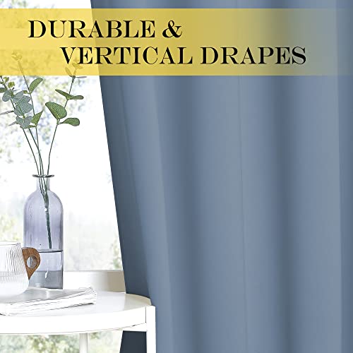 Stone Blue Blackout Doorway Curtains 78 inches Long (Stone Blue / 52"W x 78"L (Pack of 2))