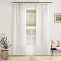Natural Pinch Pleated Linen Semi Sheer Curtains 78 Inches Long 2 Panels (Natural / 40"W x 78"L (Pack of 2))
