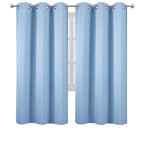 Sky Blue Thermal Blackout Curtains (Sky Blue / 42"W x 72"L (Pack of 2))