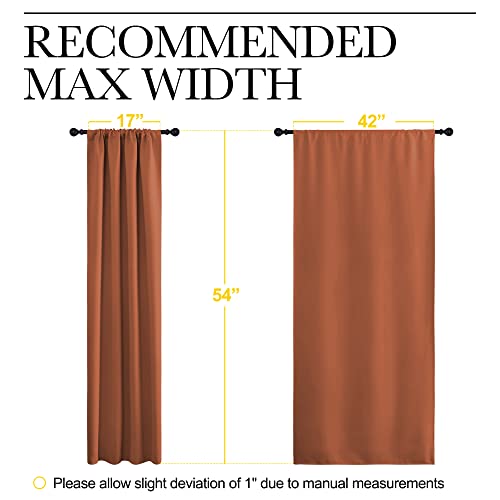 Blackout Curtains and Drapes (Burnt Orange / 42"W x 54"L (Pack of 2))