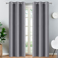Blackout Curtains Room Darkening Thermal Insulated Window Panels (Grey / 38"W x 90"L (Pack of 2))