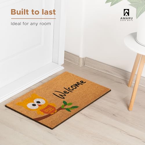 Coir Welcome Mat (Owl / 17x29)