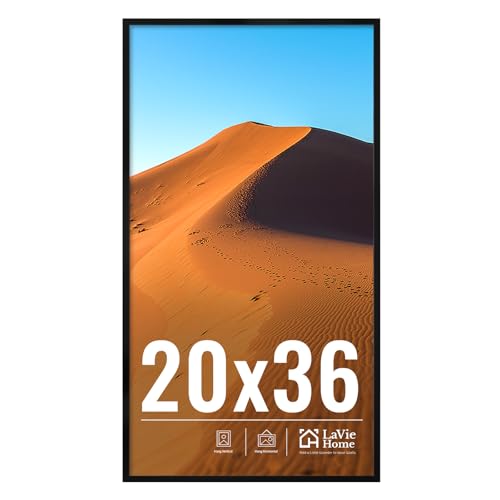 20x36 Picture Frame for Wall Display (Black / 20x36)