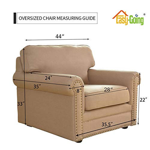 Stretch Oversized Chair Slipcover with Arm Washable Bluestone (Small-XL Chair / Bluestone)