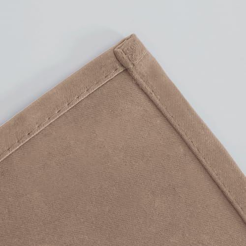 Blackout Curtains 52 x 90 Inch Long Cappuccino Curtains Set of 2 Panels Room Darkening Curtains for Bedroom and Living Room (Cappuccino / 52"W x 90"L (Pack of 2))