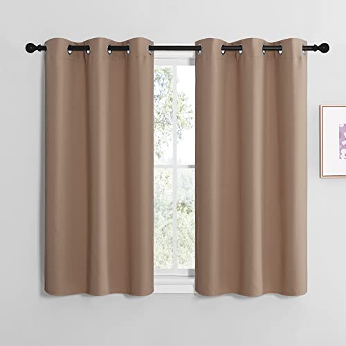 Room Darkening Curtain Panels for Cafe (Cappuccino / 42"W x 40"L (Pack of 2))