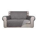 Reversible Quilted Couch Covers for Dogs Loveseat Sofa Cover 46.5” (Medium / Gray/Light Gray)