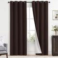 100% Blackout Curtains 52x96 Chocolate Brown Window Drapes (Chocolate Brown / 52"W x 96"L (Pack of 2))